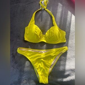 NWOT Shade & Shore Yellow Bikini Set